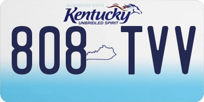 KY license plate 808TVV