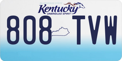 KY license plate 808TVW