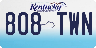 KY license plate 808TWN