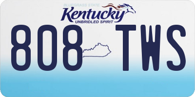 KY license plate 808TWS