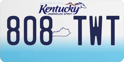 KY license plate 808TWT