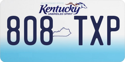 KY license plate 808TXP