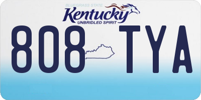 KY license plate 808TYA