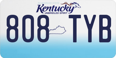 KY license plate 808TYB