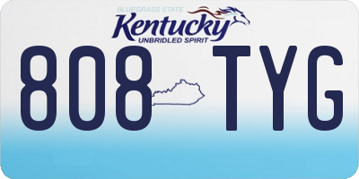 KY license plate 808TYG
