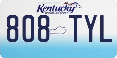 KY license plate 808TYL