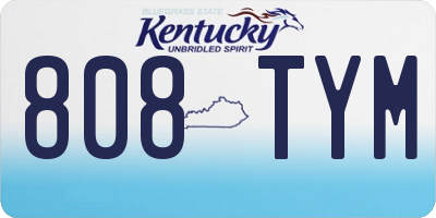 KY license plate 808TYM