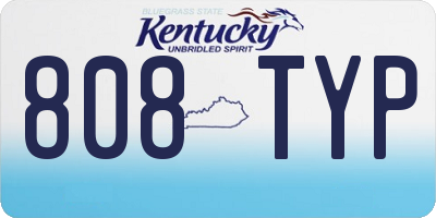 KY license plate 808TYP