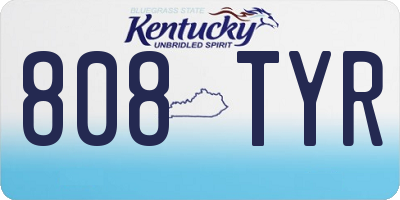 KY license plate 808TYR