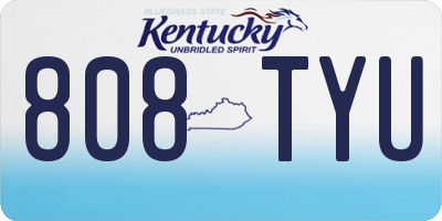 KY license plate 808TYU