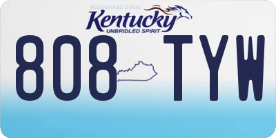 KY license plate 808TYW
