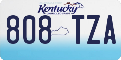 KY license plate 808TZA