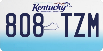 KY license plate 808TZM