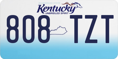 KY license plate 808TZT