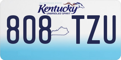 KY license plate 808TZU