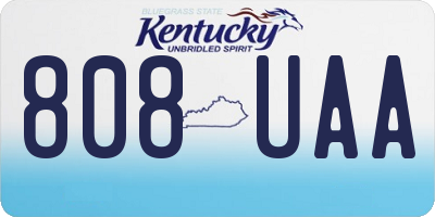 KY license plate 808UAA