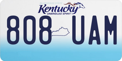 KY license plate 808UAM
