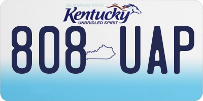 KY license plate 808UAP