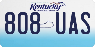 KY license plate 808UAS