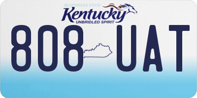 KY license plate 808UAT