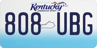 KY license plate 808UBG