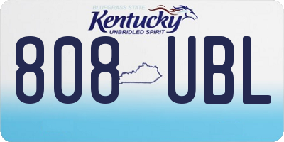 KY license plate 808UBL