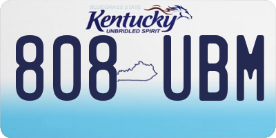 KY license plate 808UBM