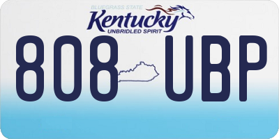KY license plate 808UBP