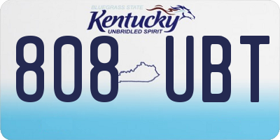 KY license plate 808UBT