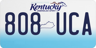 KY license plate 808UCA