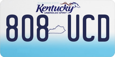 KY license plate 808UCD
