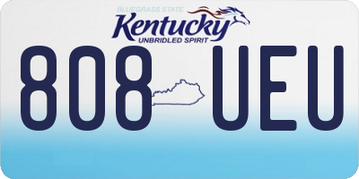 KY license plate 808UEU