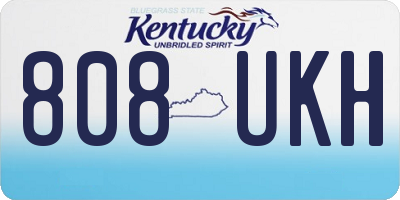 KY license plate 808UKH