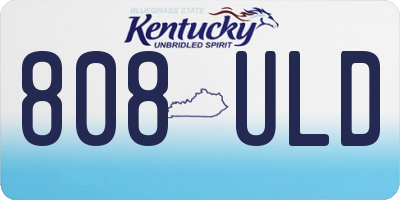 KY license plate 808ULD