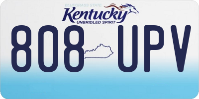 KY license plate 808UPV