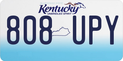 KY license plate 808UPY