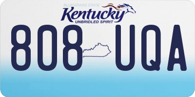 KY license plate 808UQA
