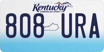 KY license plate 808URA