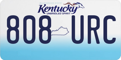KY license plate 808URC