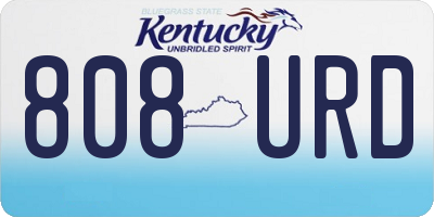 KY license plate 808URD