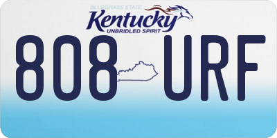 KY license plate 808URF