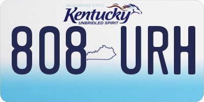 KY license plate 808URH