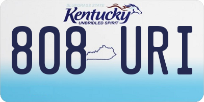 KY license plate 808URI