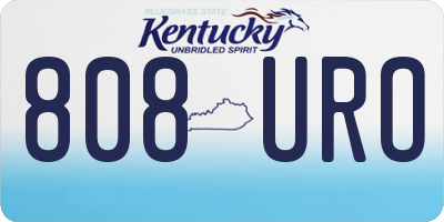 KY license plate 808URO