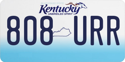 KY license plate 808URR