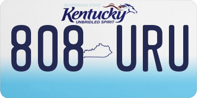 KY license plate 808URU