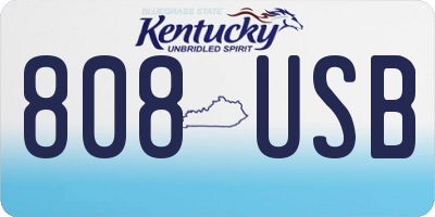 KY license plate 808USB