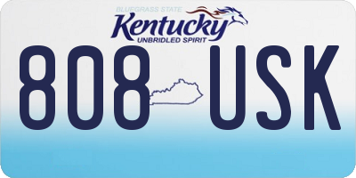 KY license plate 808USK