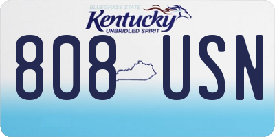 KY license plate 808USN