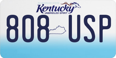 KY license plate 808USP